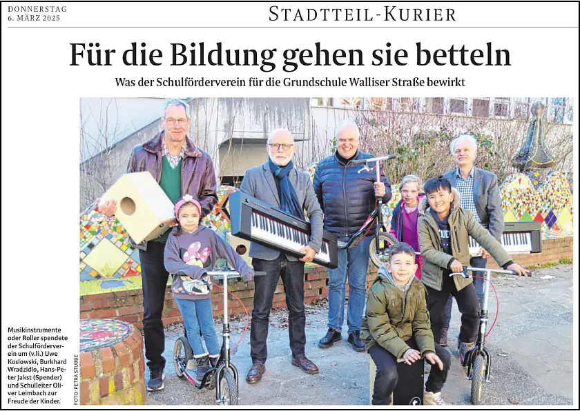 Foto von dem Zeitungsartikel