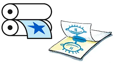 Material für Papierdrucke
