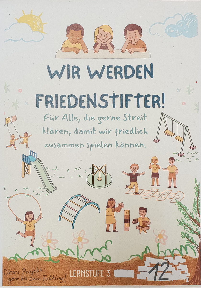 Plakat von den Friedenstiftern