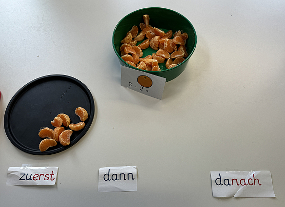 Das Satzmuster für die Aufgabe