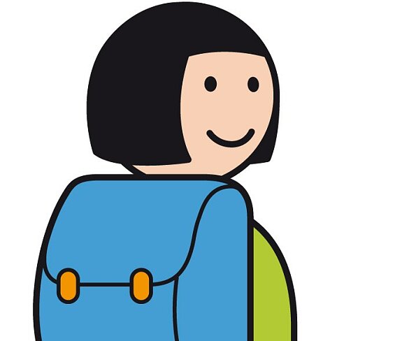 Kind mit Schulranzen