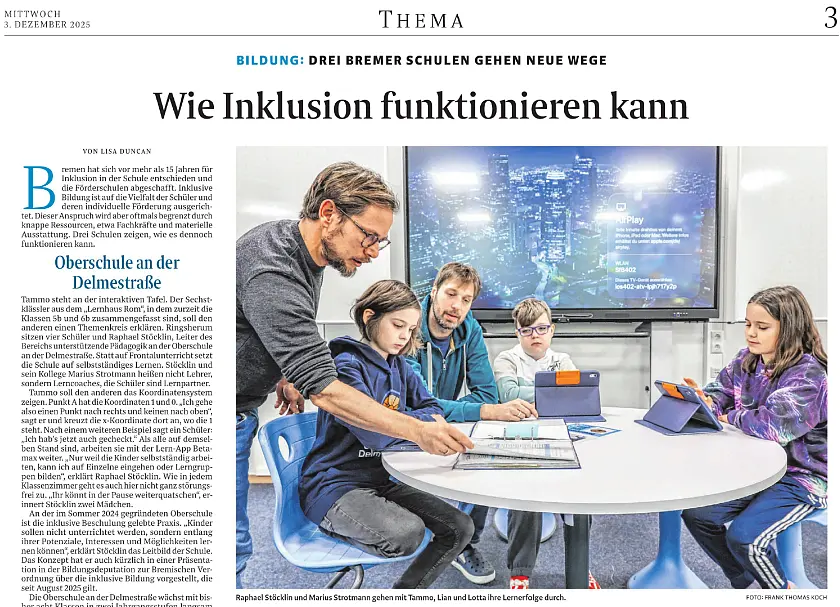 Miniaturbild vom Zeitungsartikel des Weser-Kuriers