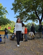 Schüler:innen beim Spendenlauf