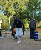 Schüler:innen beim Spendenlauf